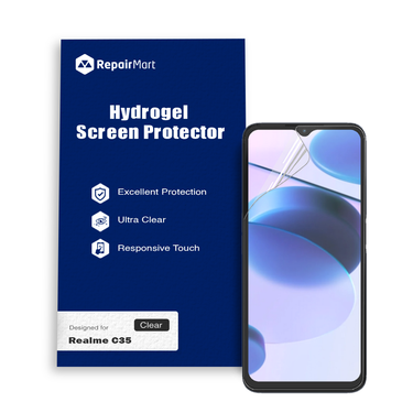 Realme C35 Compatible Premium Hydrogel Screen Protector With Full Coverage Ultra HD